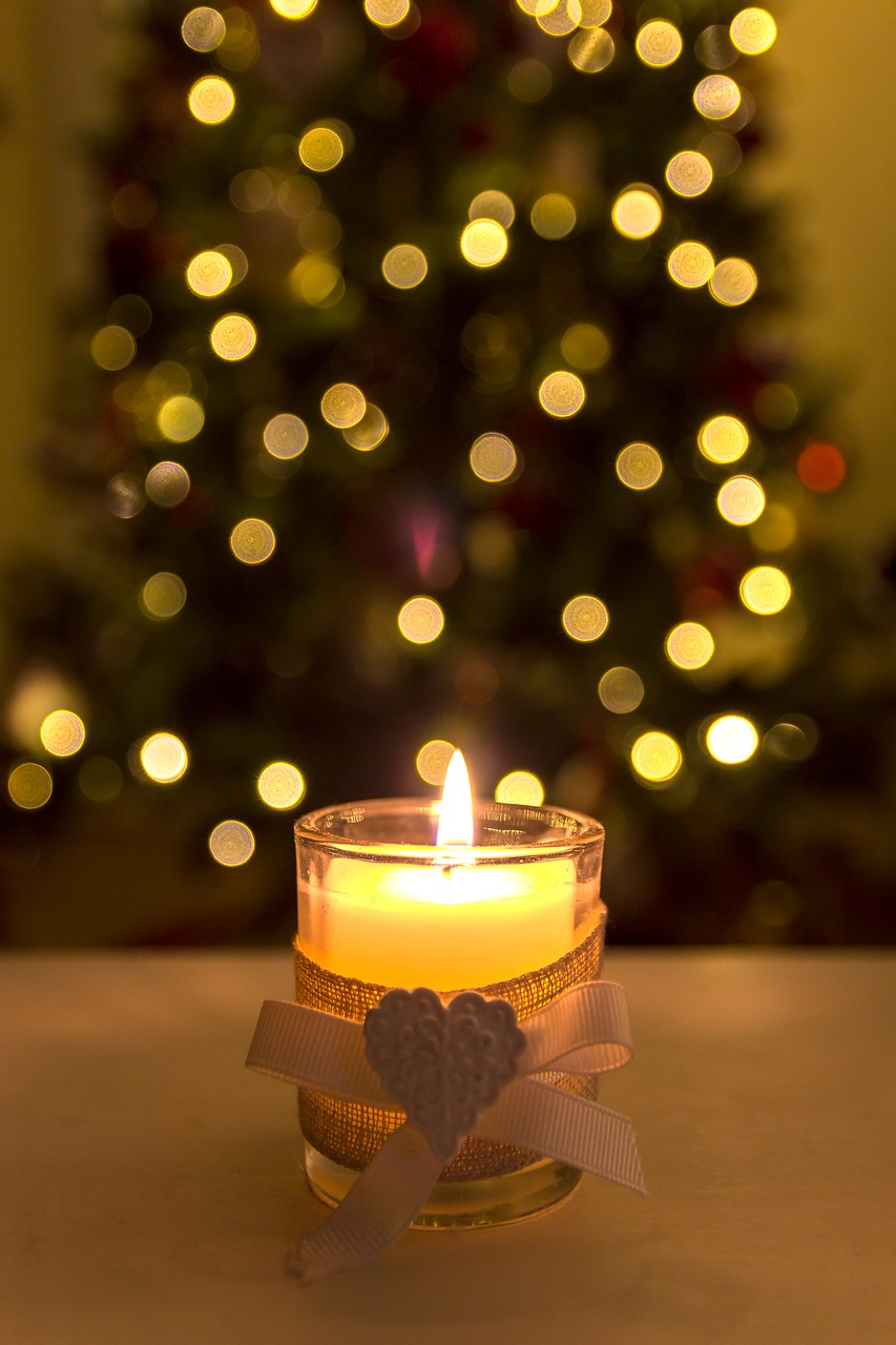 christmas candle xmas festive free photo