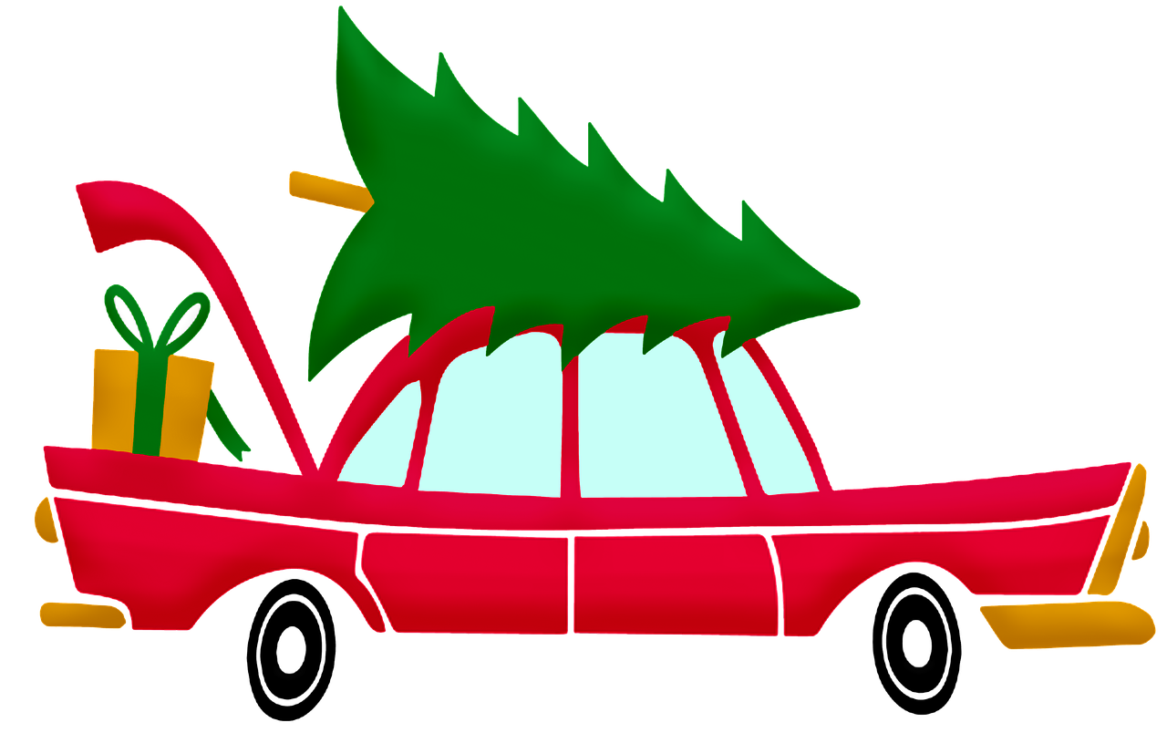 christmas car  christmas  gifts free photo