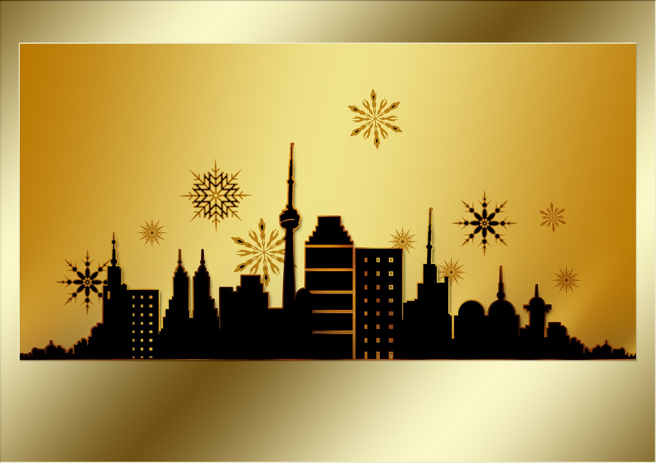 christmas card greeting card gold free photo