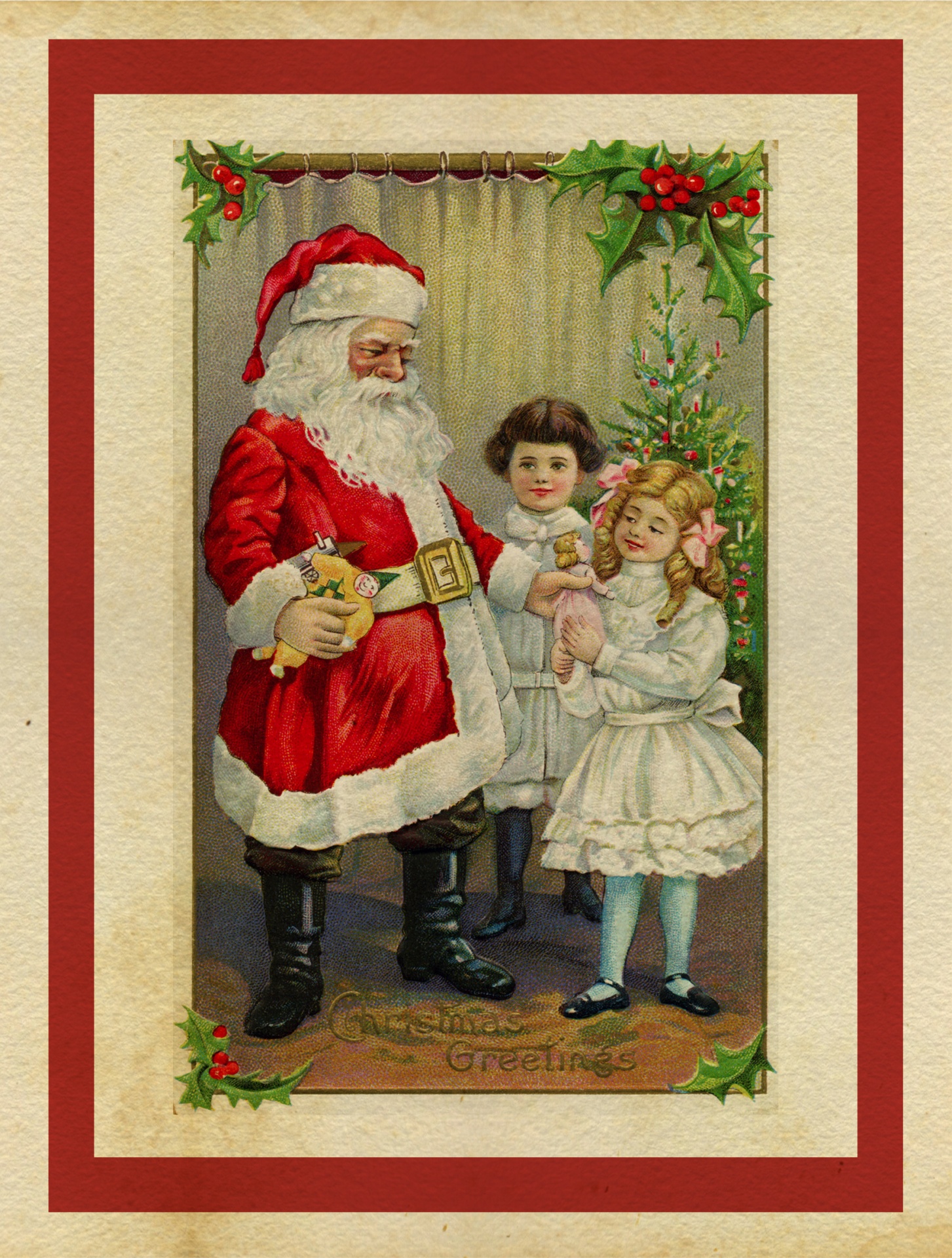 christmas vintage card free photo