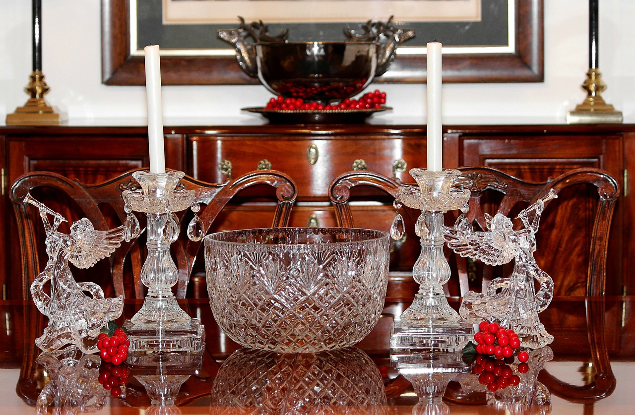 christmas centerpiece punch bowls angels free photo