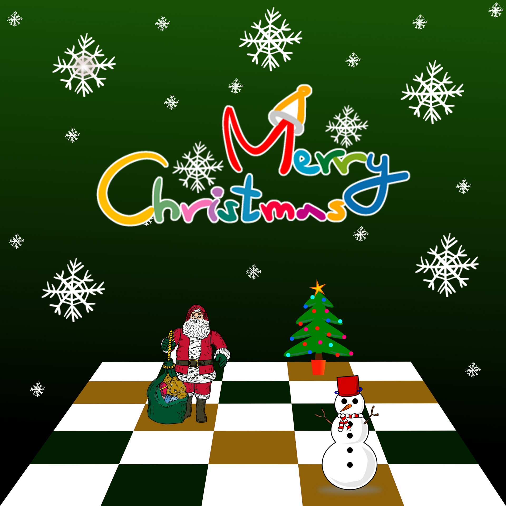 merry christmas wallpaper colorful free photo