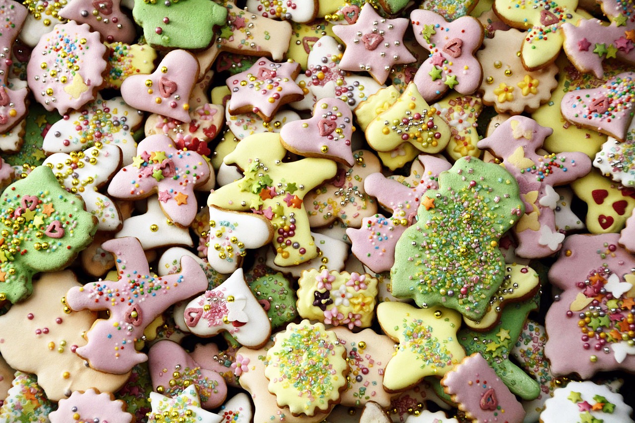 christmas cookies christmas biscuits colorful free photo