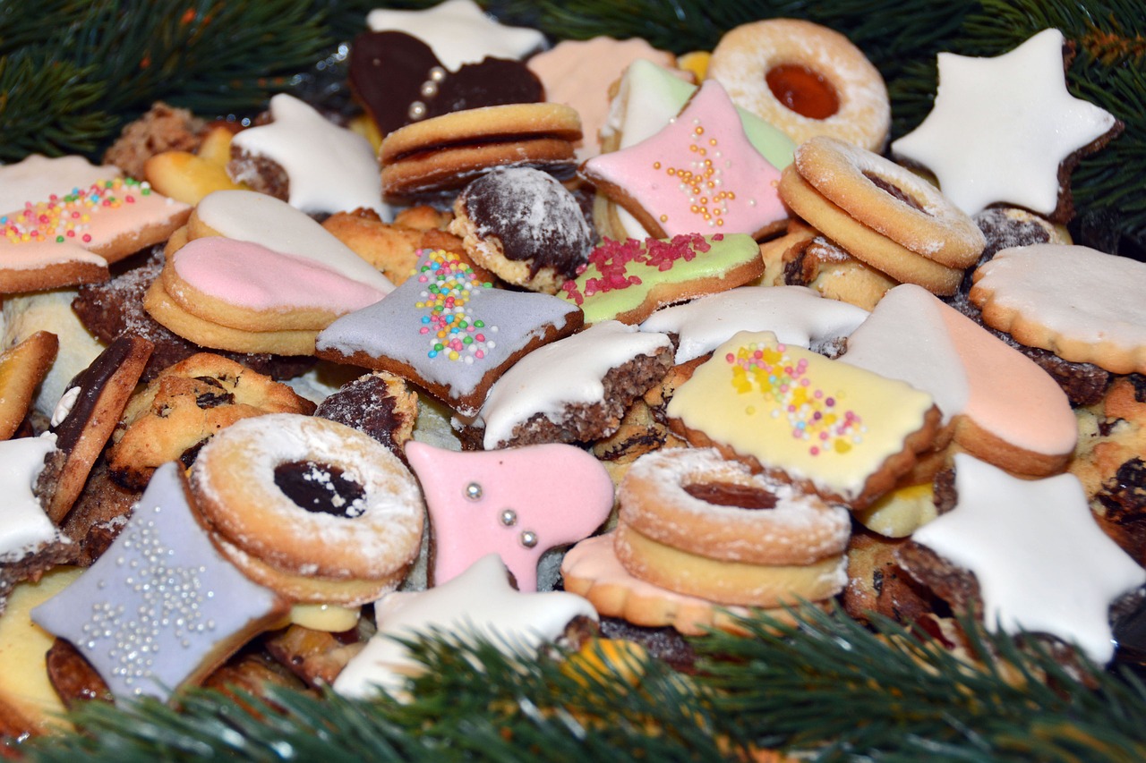 christmas cookies christmas biscuits colorful free photo