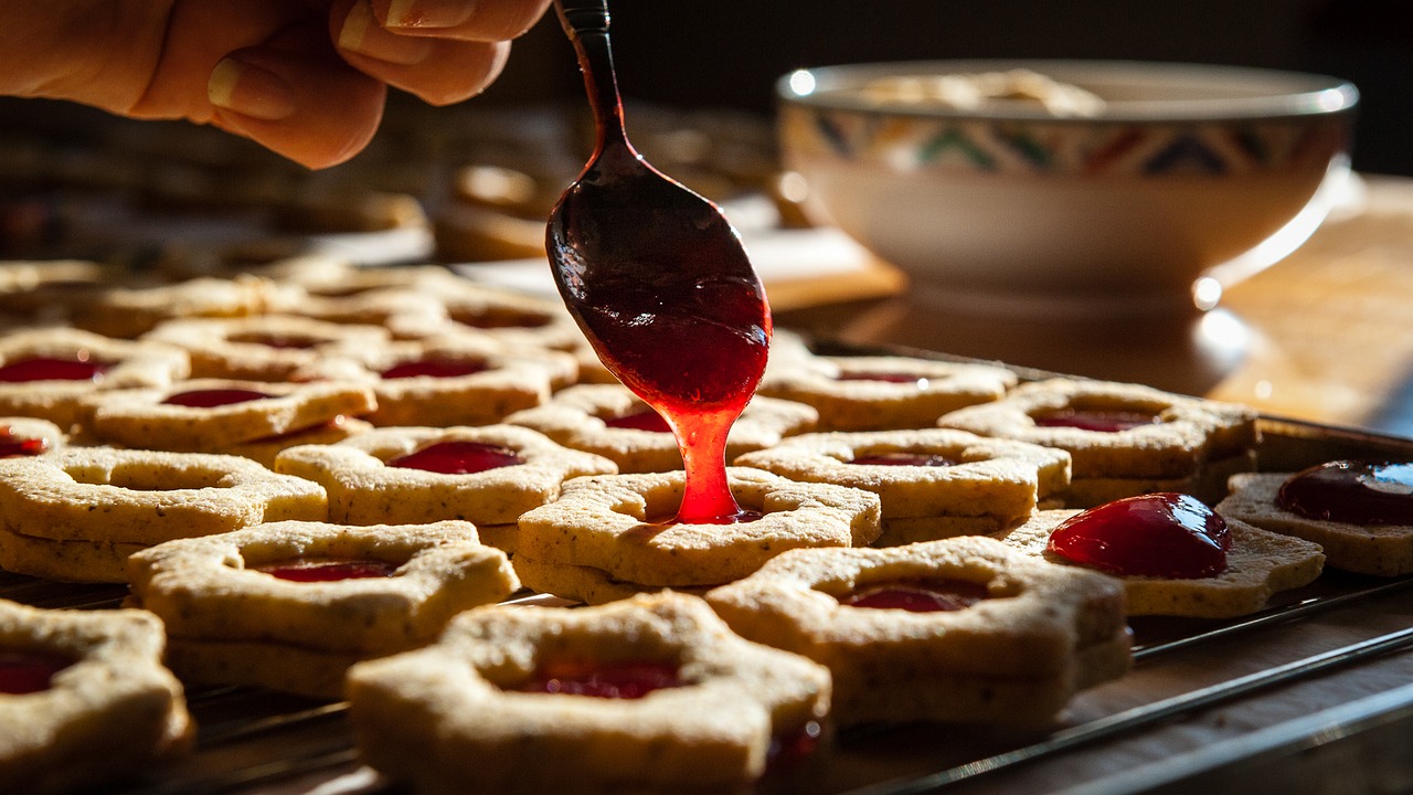 christmas cookies jam spoon free photo