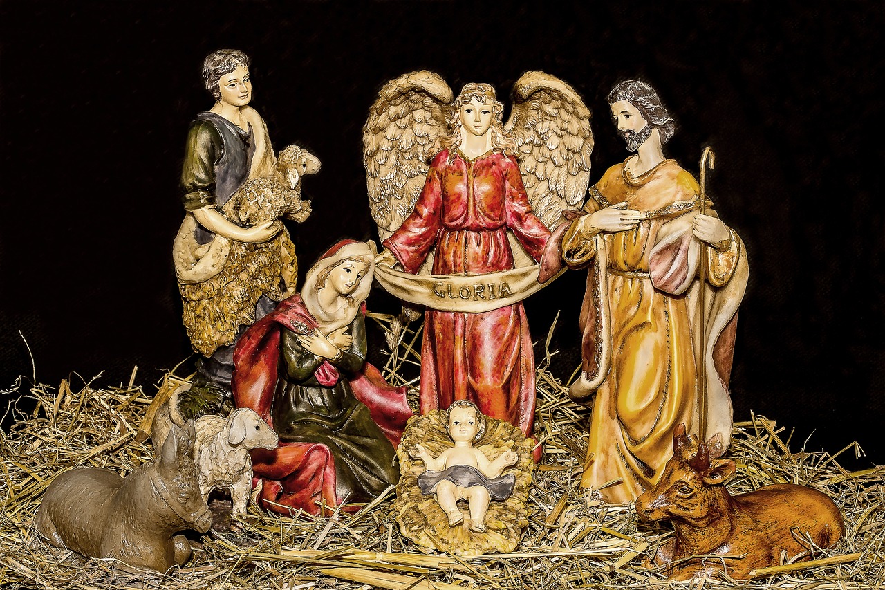 christmas crib figures jesus child birth of jesus free photo
