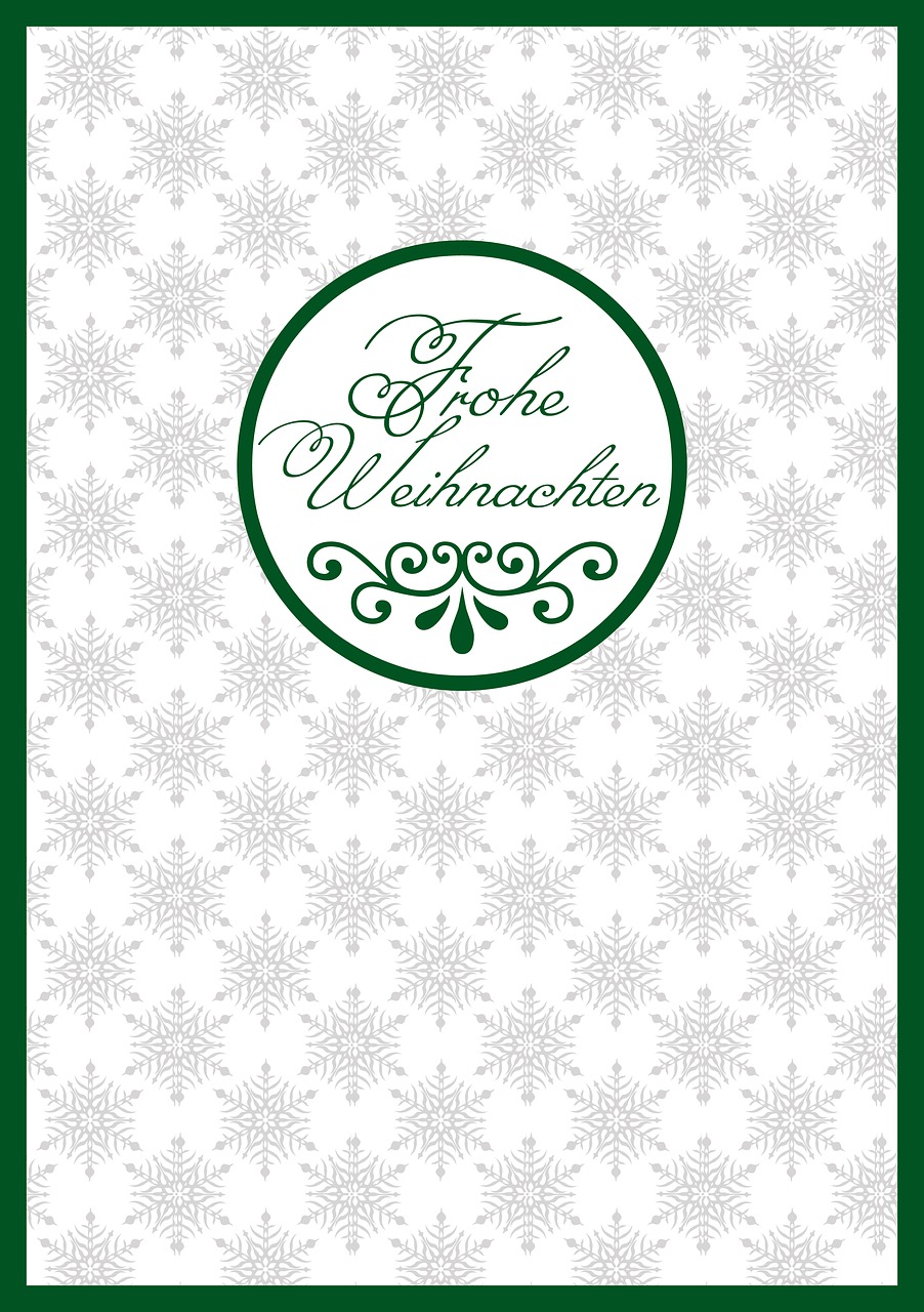 christmas greetings green christmas card free photo