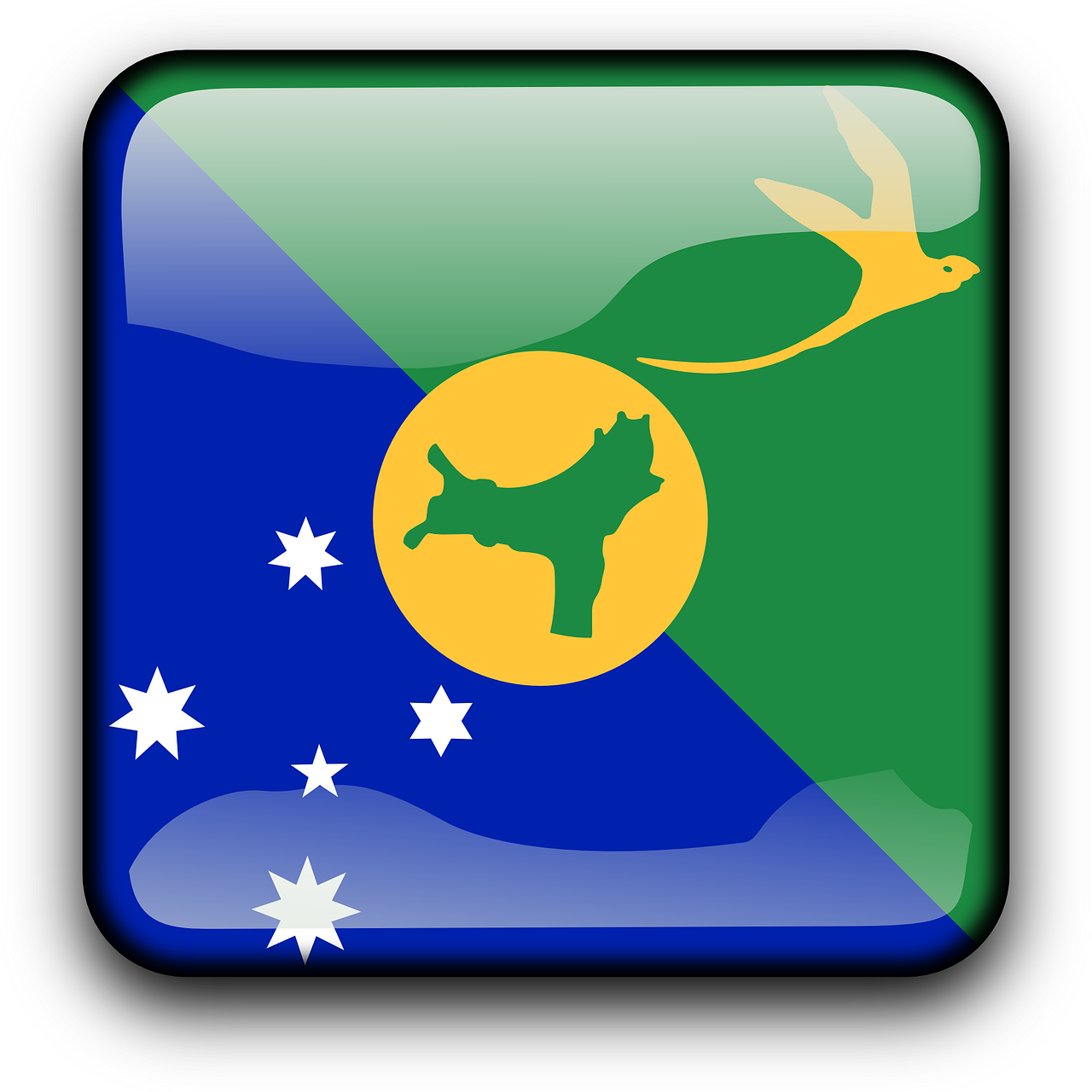 christmas island flag country free photo