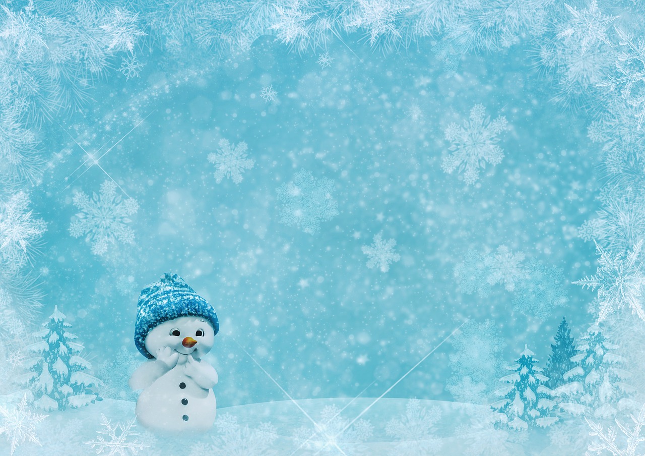christmas motif  christmas card  snowman free photo