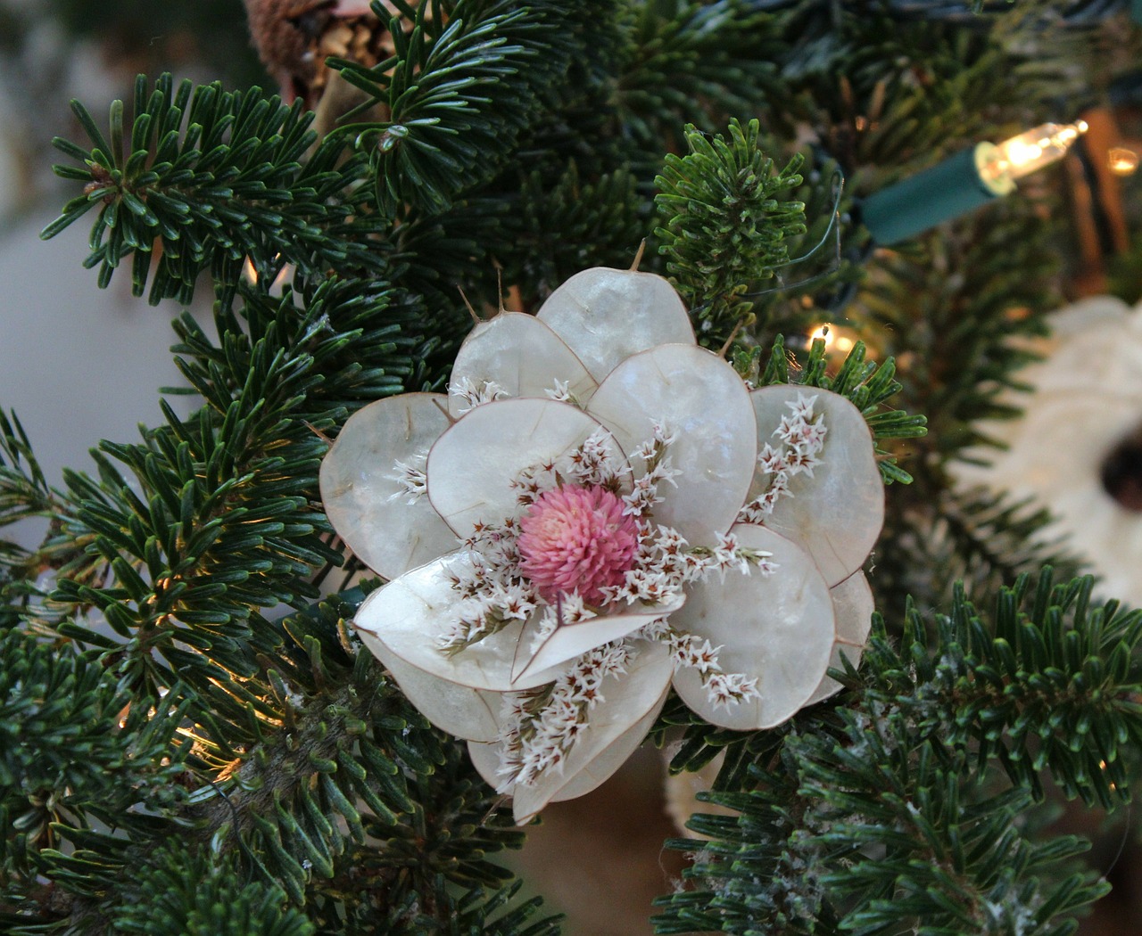 christmas ornament handmade flower free photo