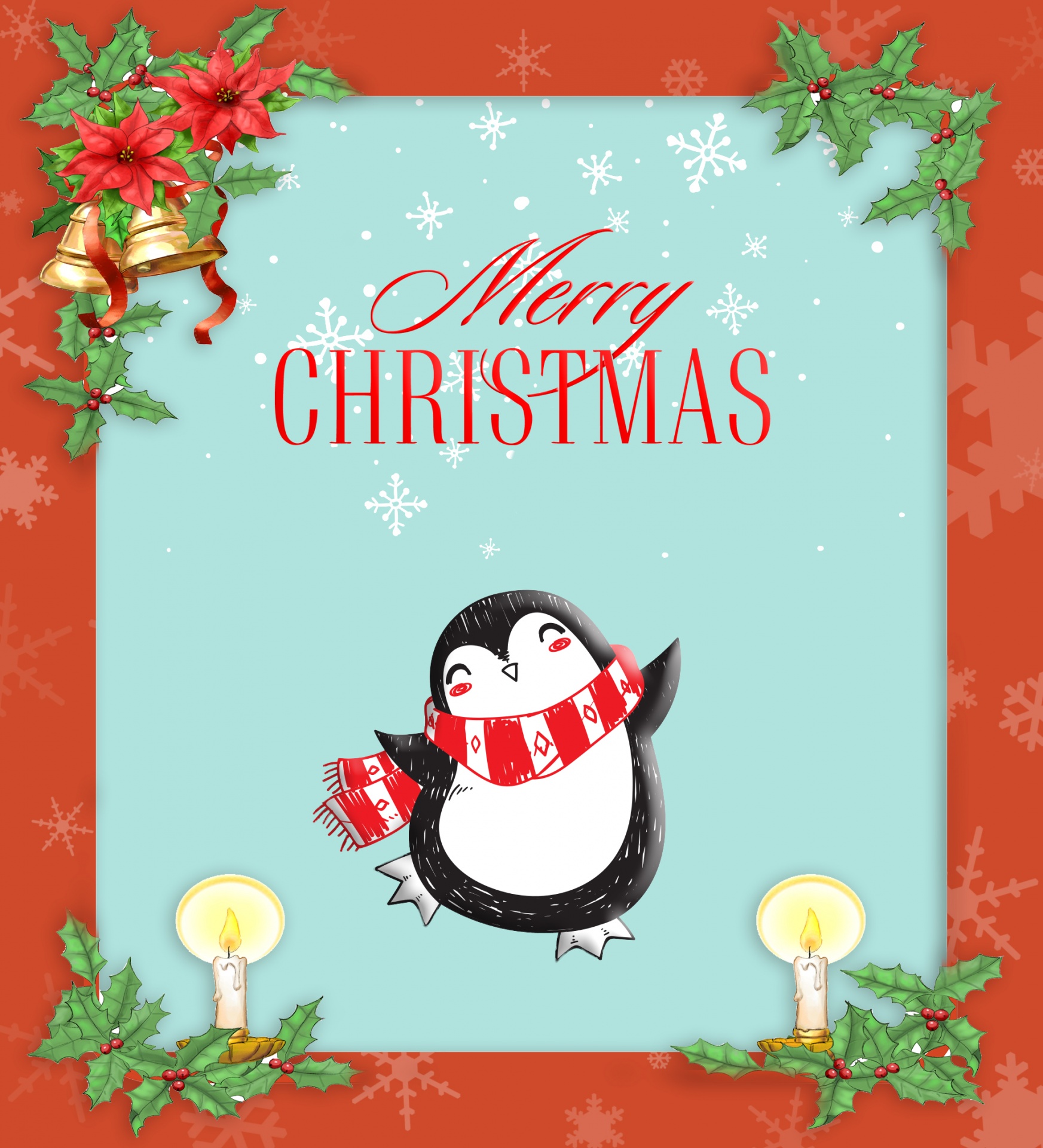 christmas penguin happy free photo