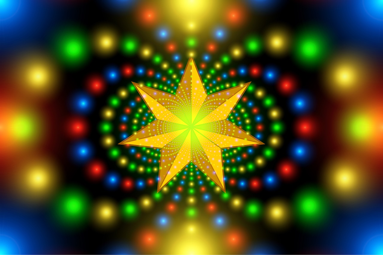 christmas star fractal symmetry free photo