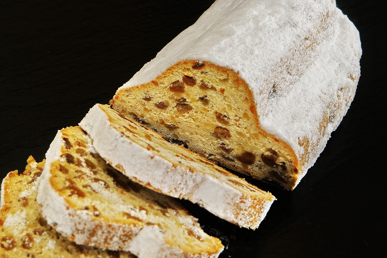 christmas stollen cake dining free photo