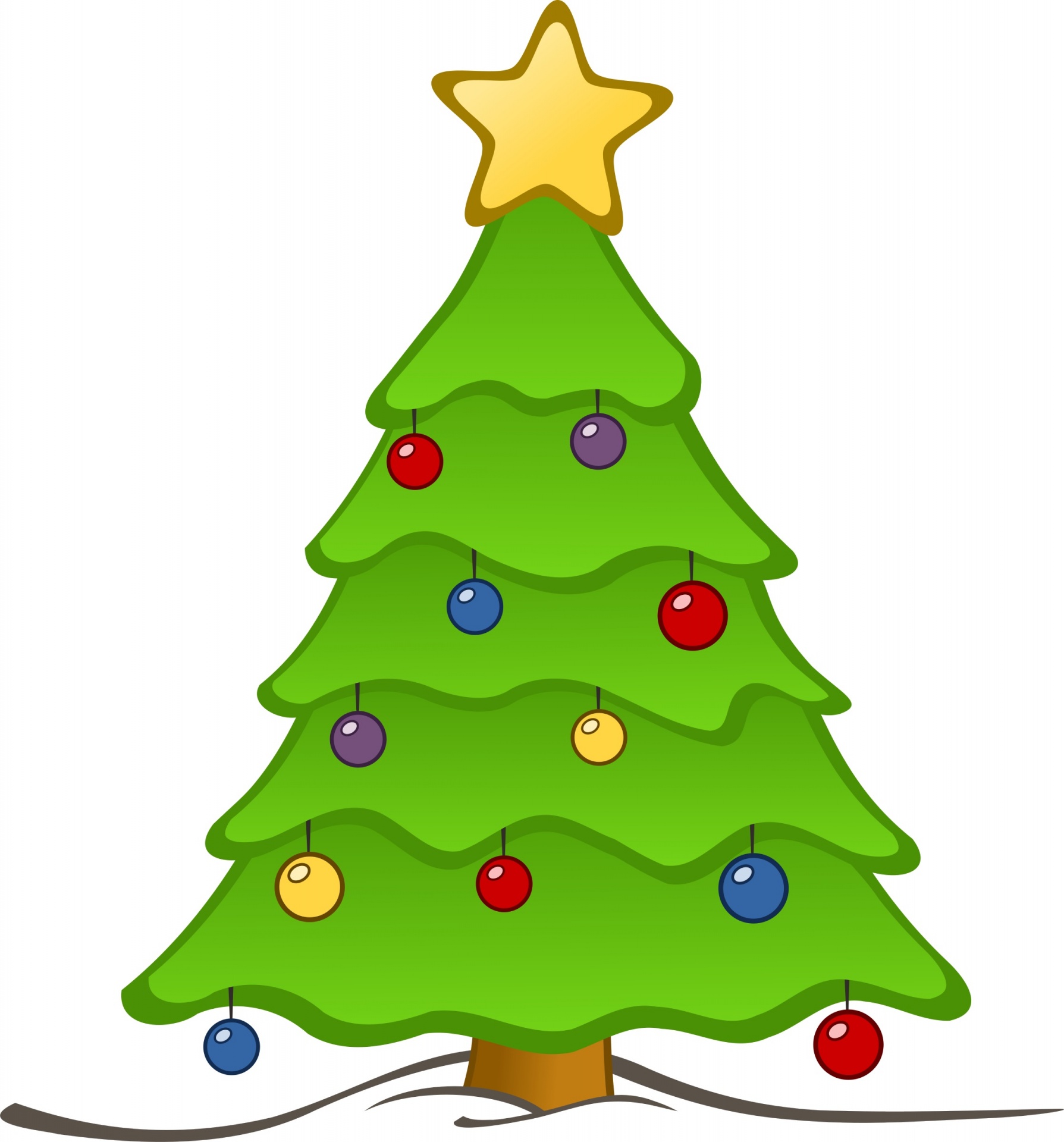 christmas tree stylized free photo