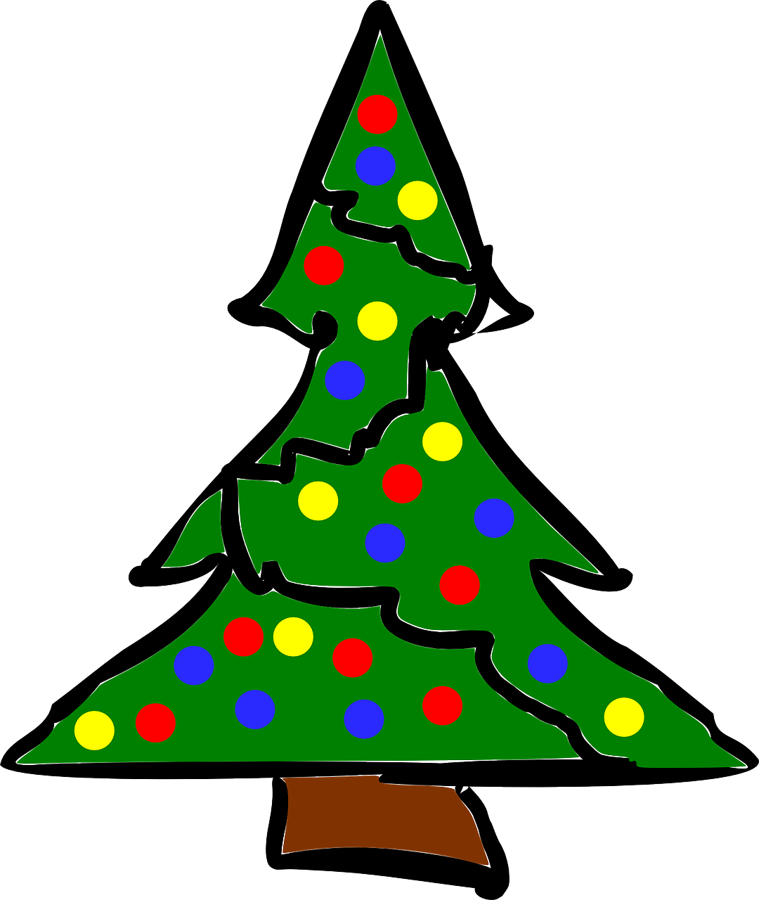 christmas tree decorated evergreen free photo