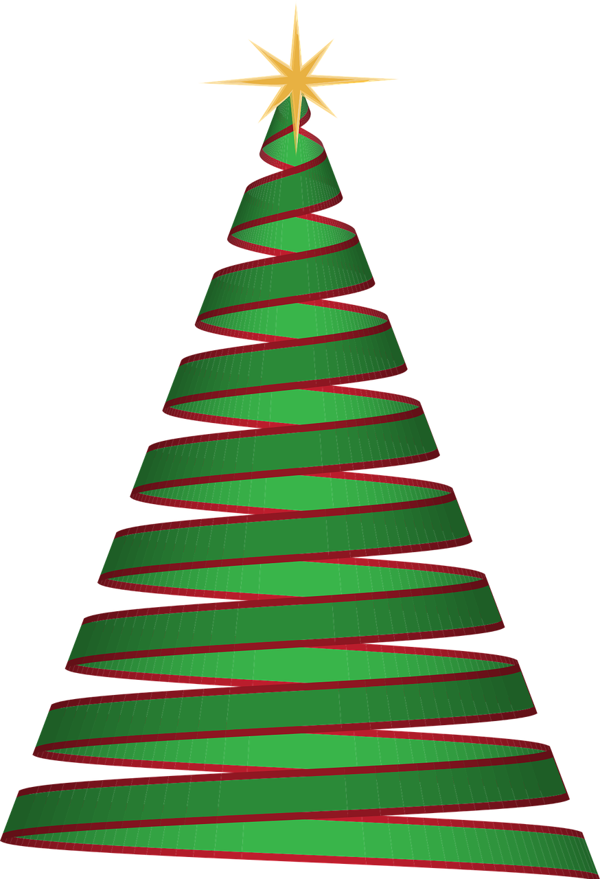 christmas tree ribbon green free photo