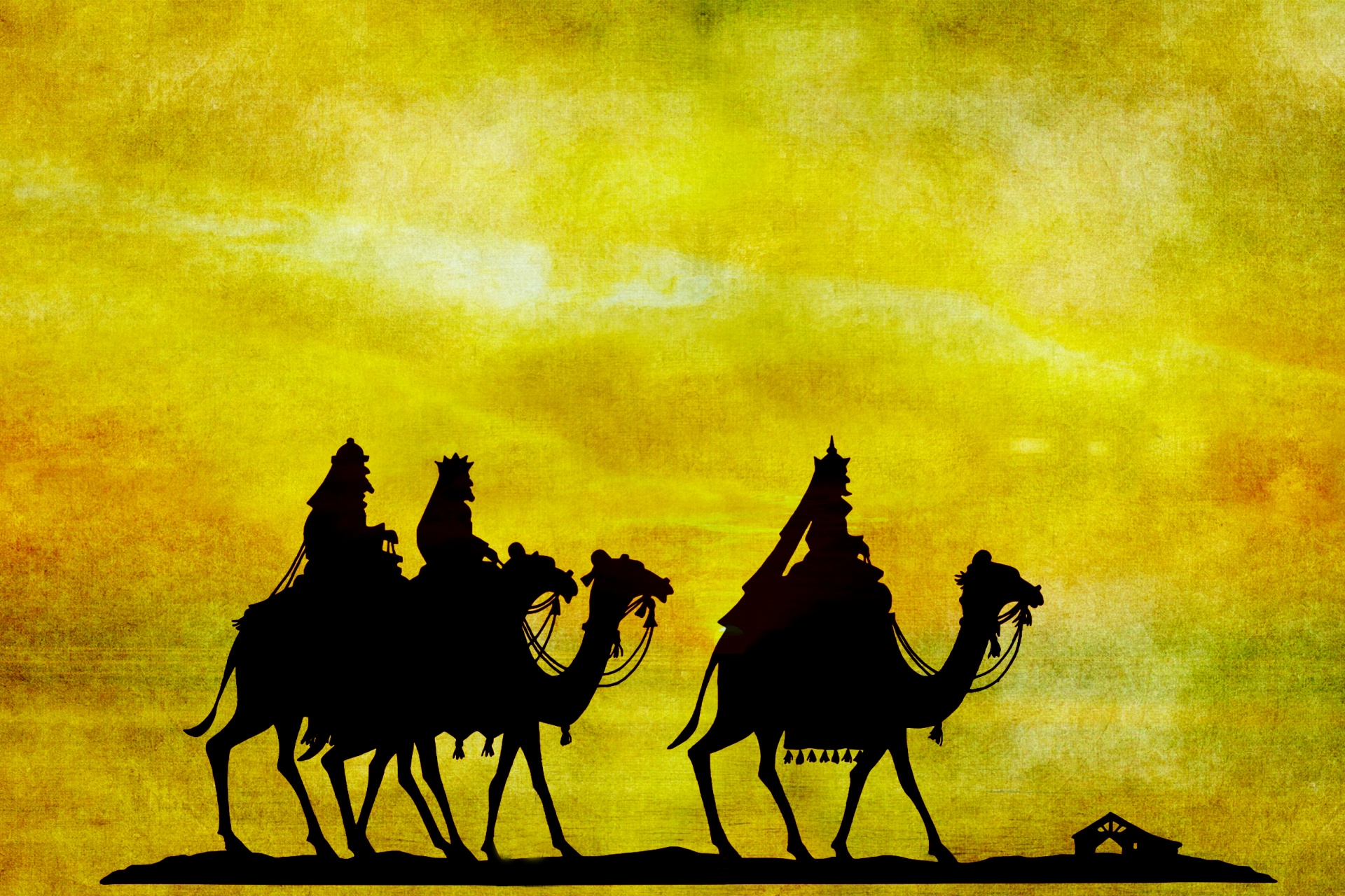 three wise men christmas silhouette free photo