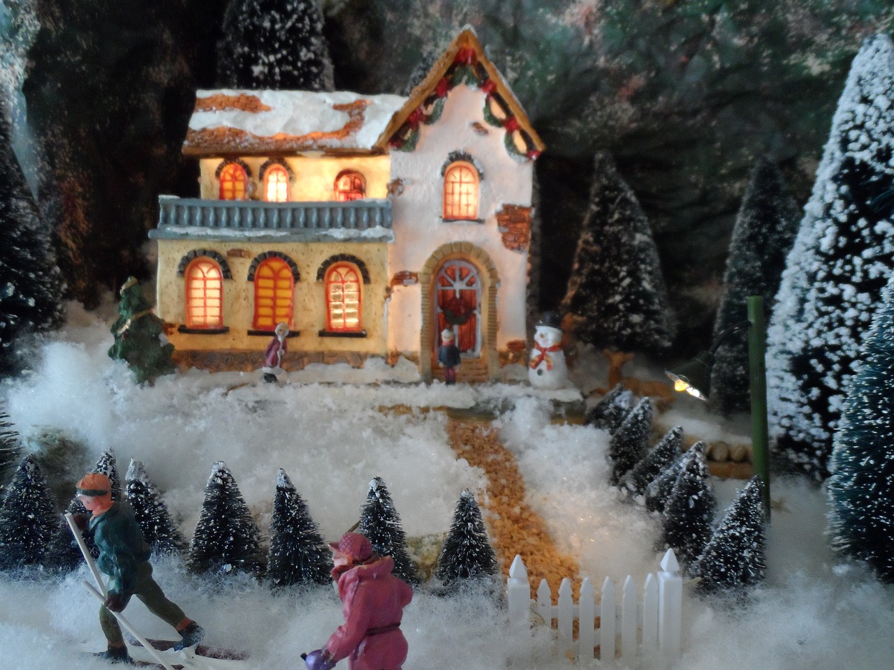 christmas village winter christmas free photo