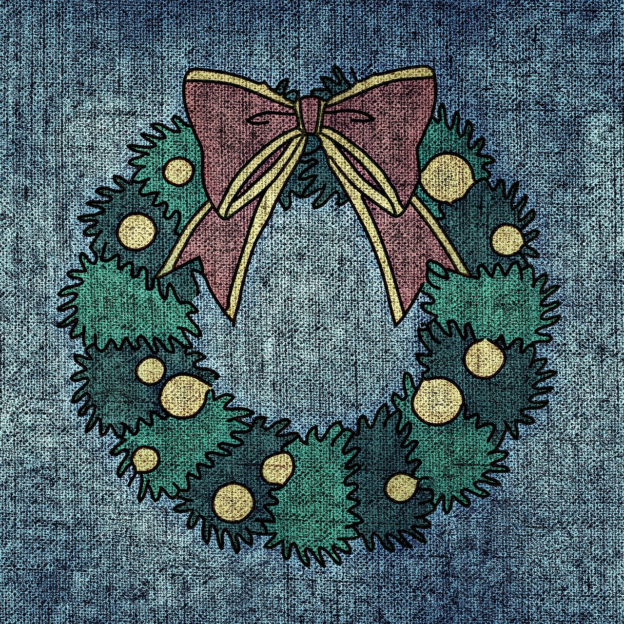 christmas wreath tissue structure free photo