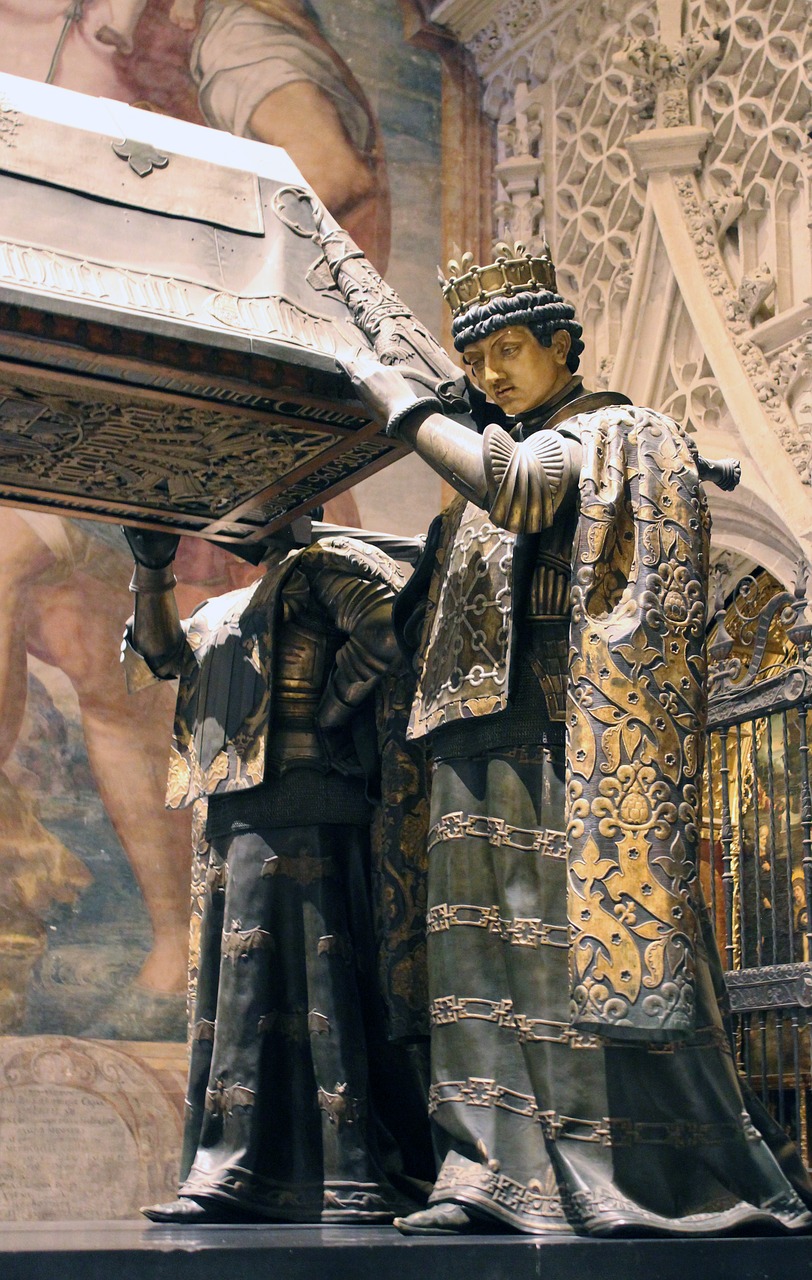 christopher columbus  tomb  seville cathedral free photo