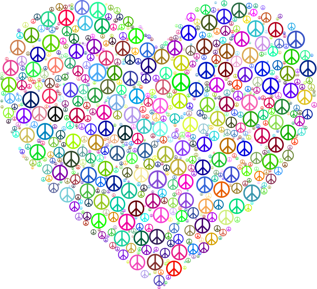 chromatic colorful hearts free photo