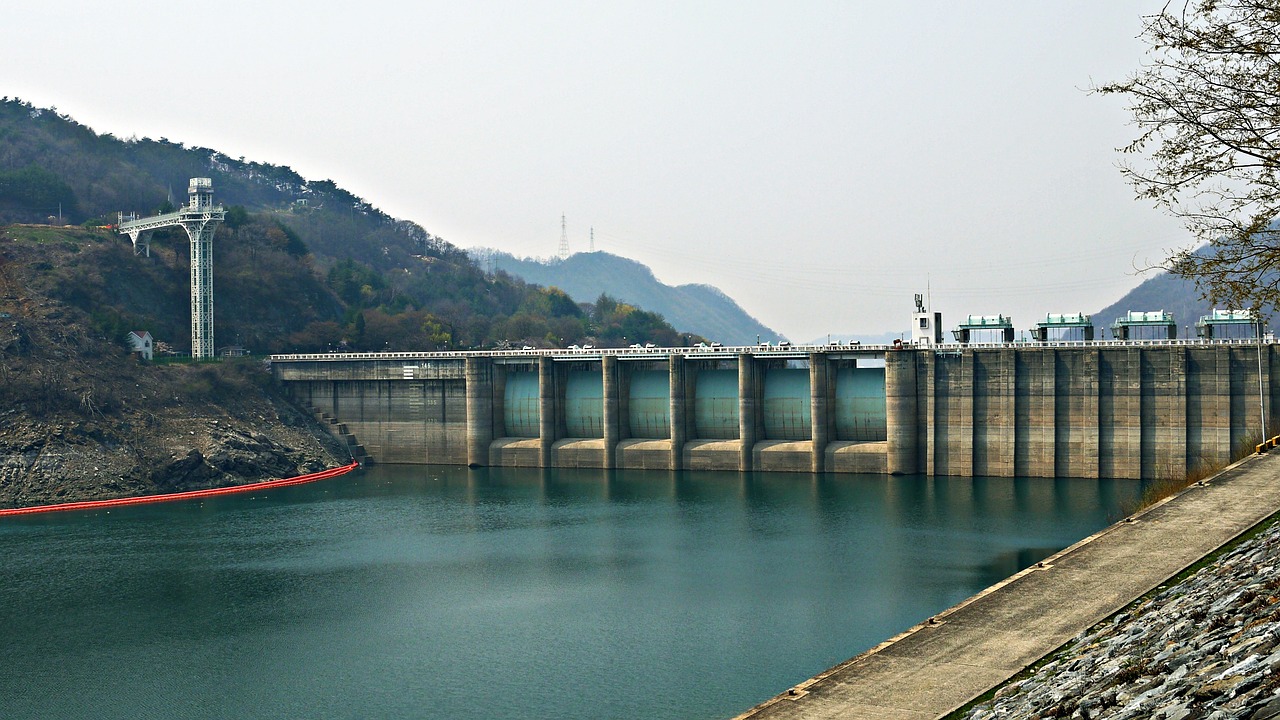 chungju dam in the spring i'm back gazebo free photo