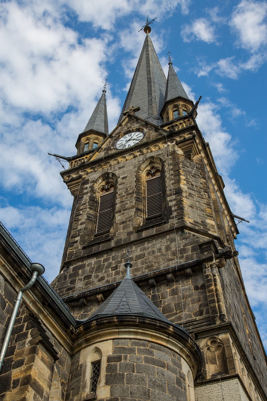 church steeple neustadt in sachsen free photo