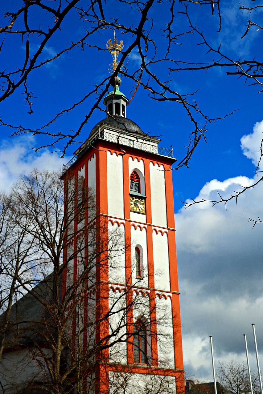 church tree steeple free photo