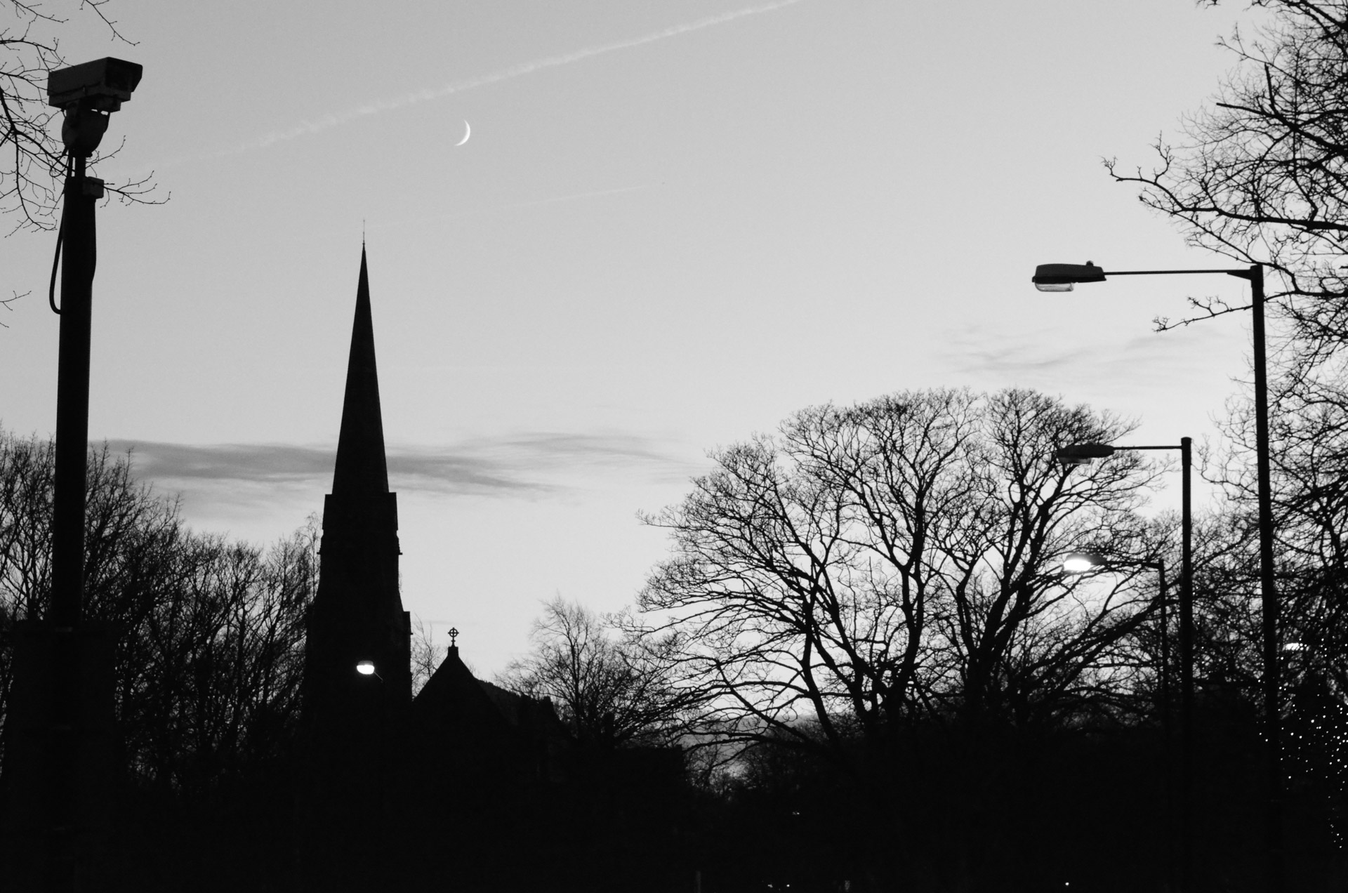 church dark tree free photo