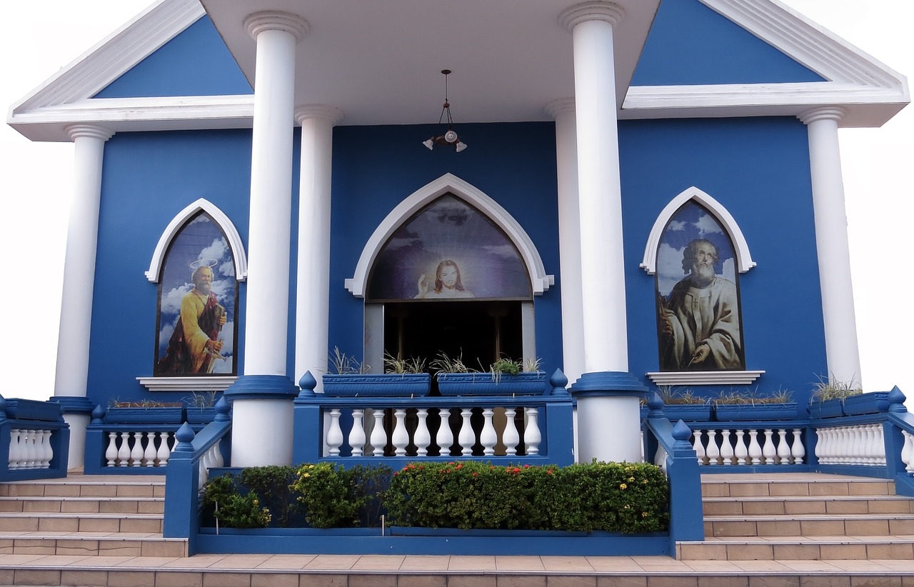 church blue orthodox free photo