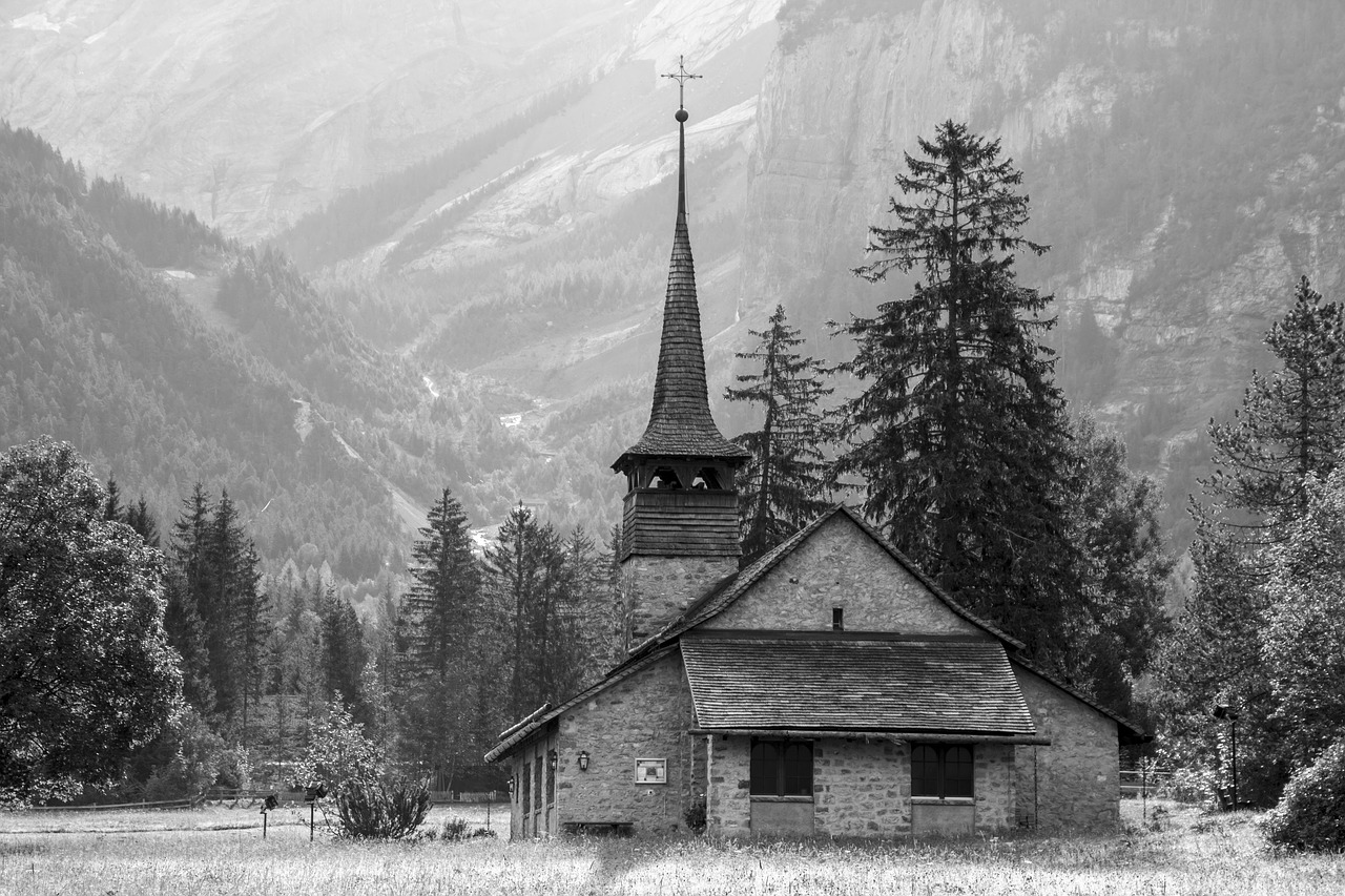 church mountains chapel free photo