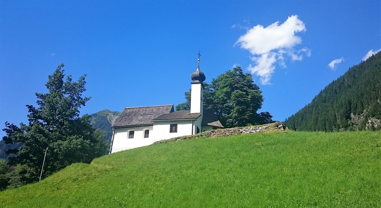 church hilltop building free photo