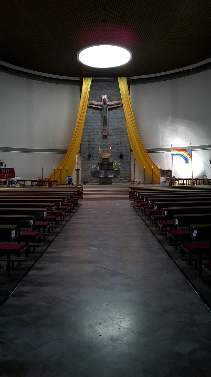 church interior cross free photo