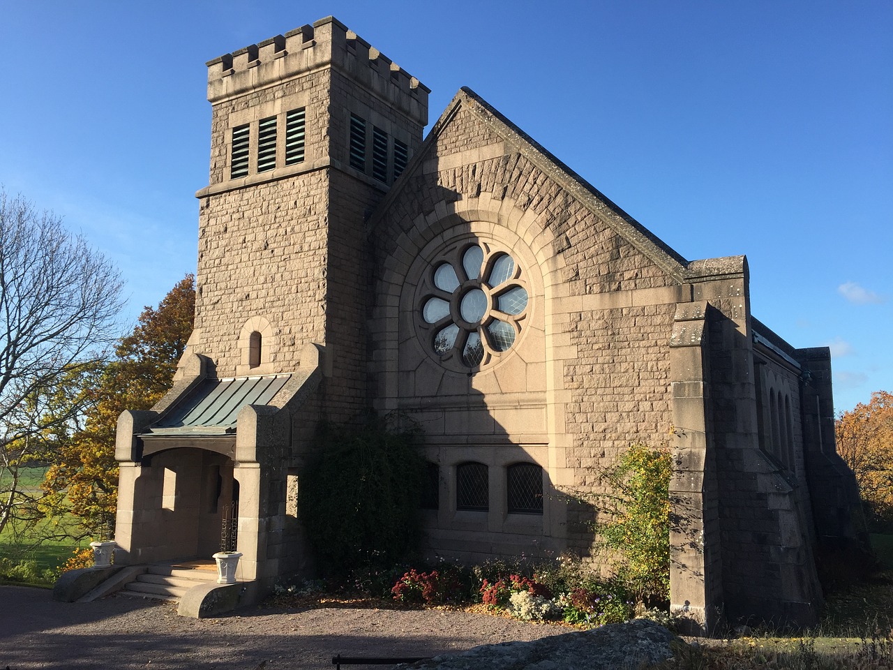 church building stone-built house free photo