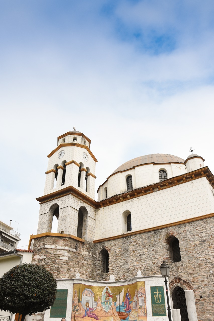 church thassos greece free photo