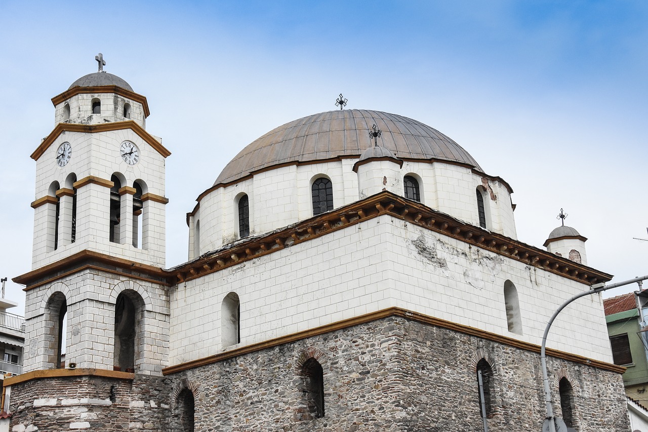 church thassos greece free photo