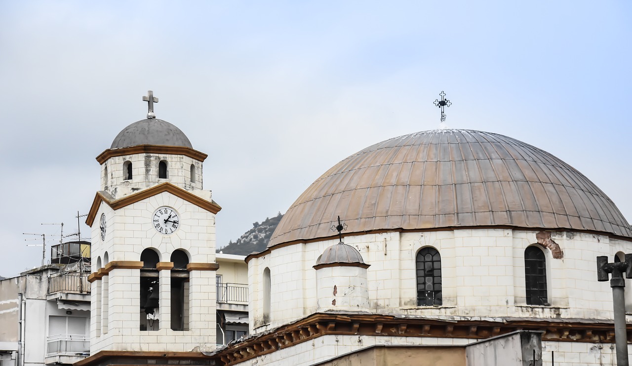 church thassos greece free photo