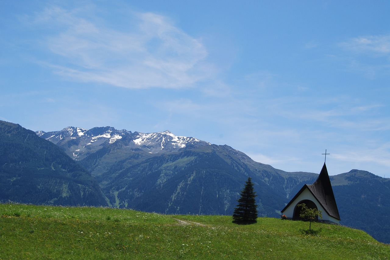 church alps mountain free photo