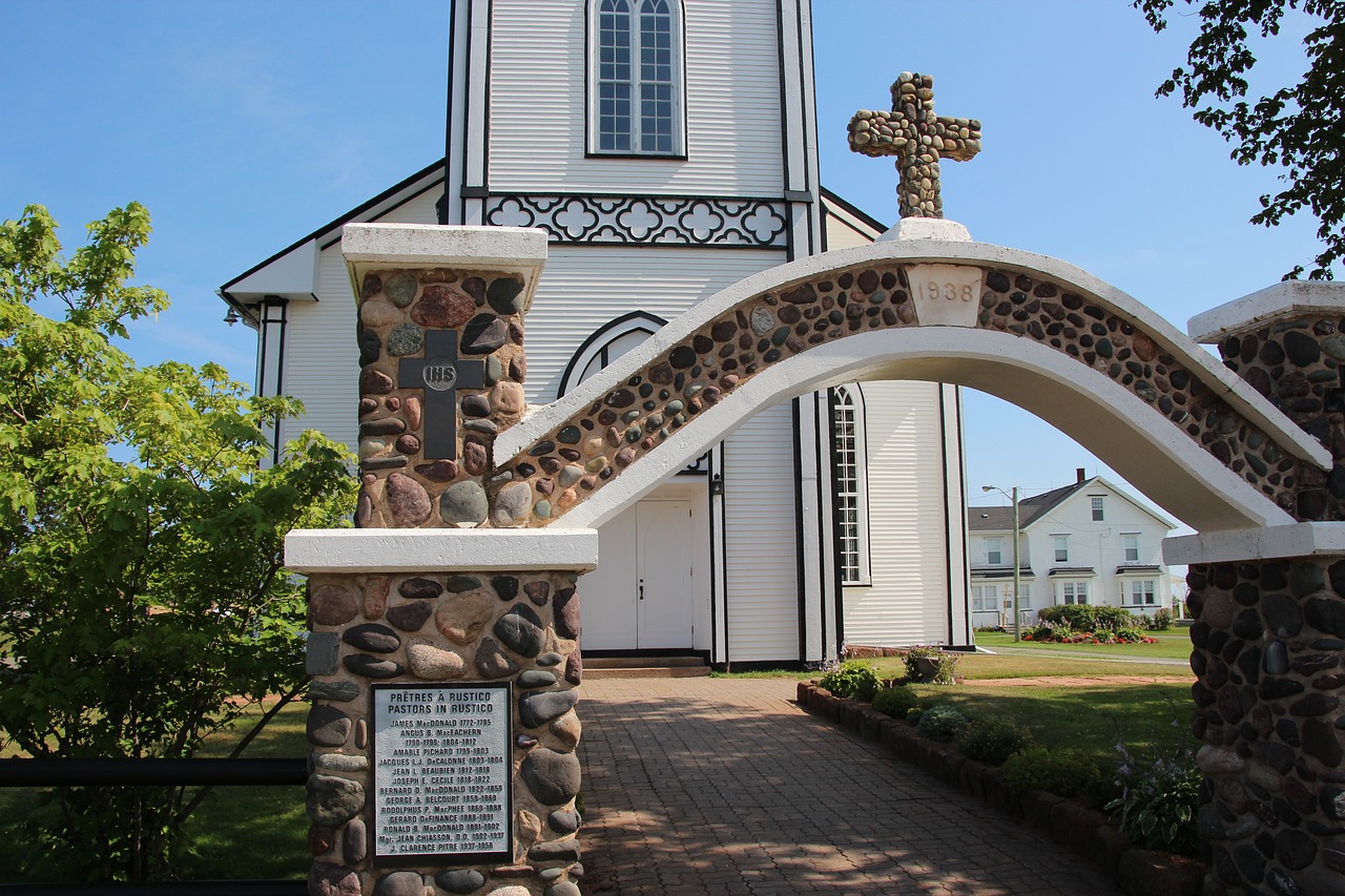 church cross archway free photo