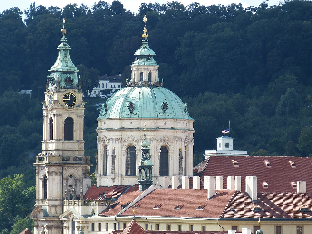 church dome prague free photo