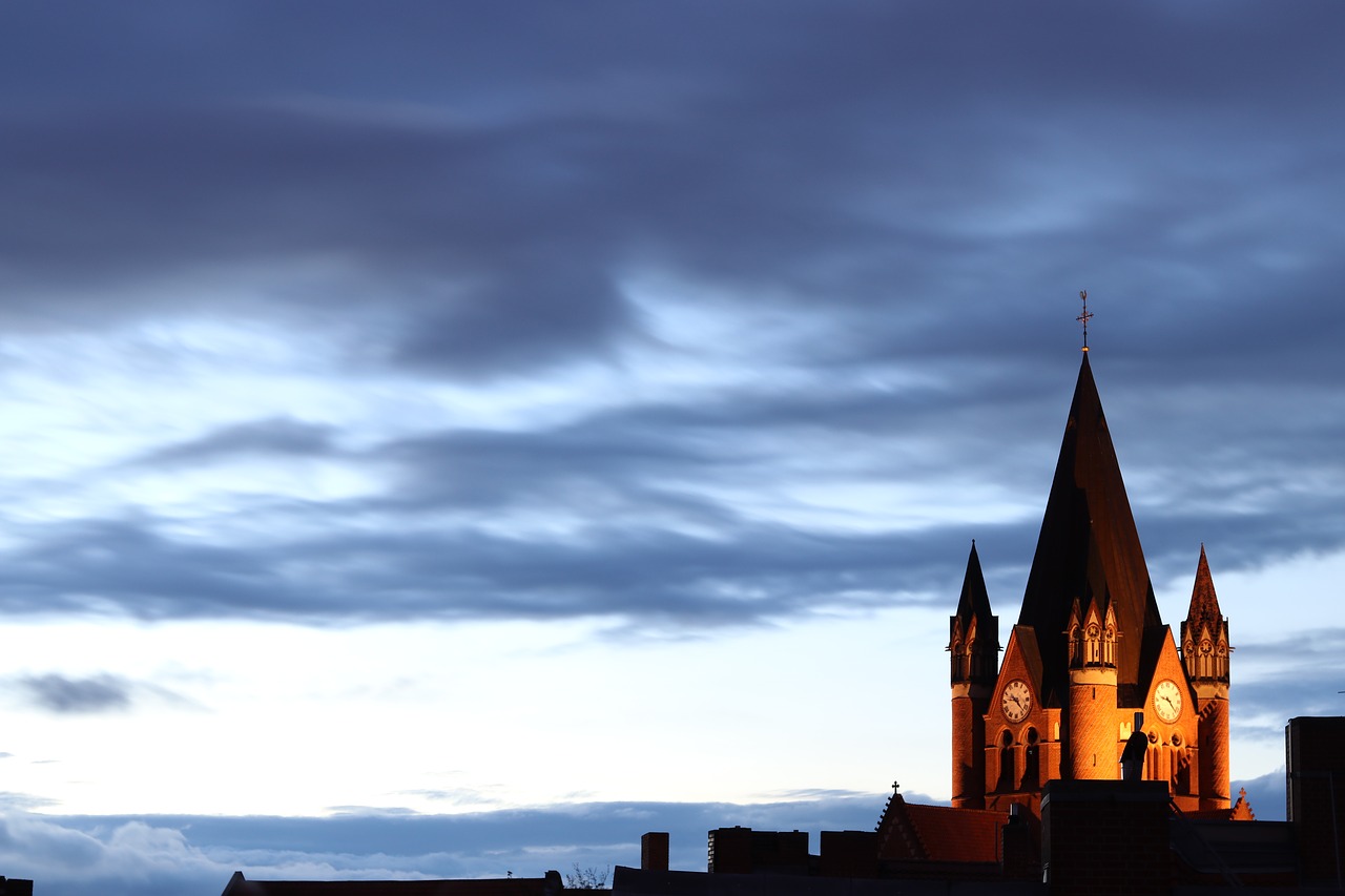 church evening sky free photo