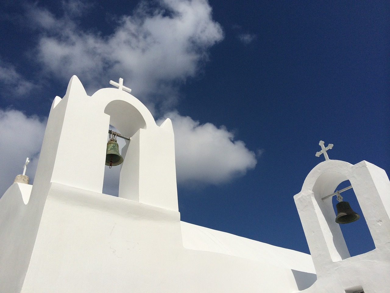 church white blue sky free photo