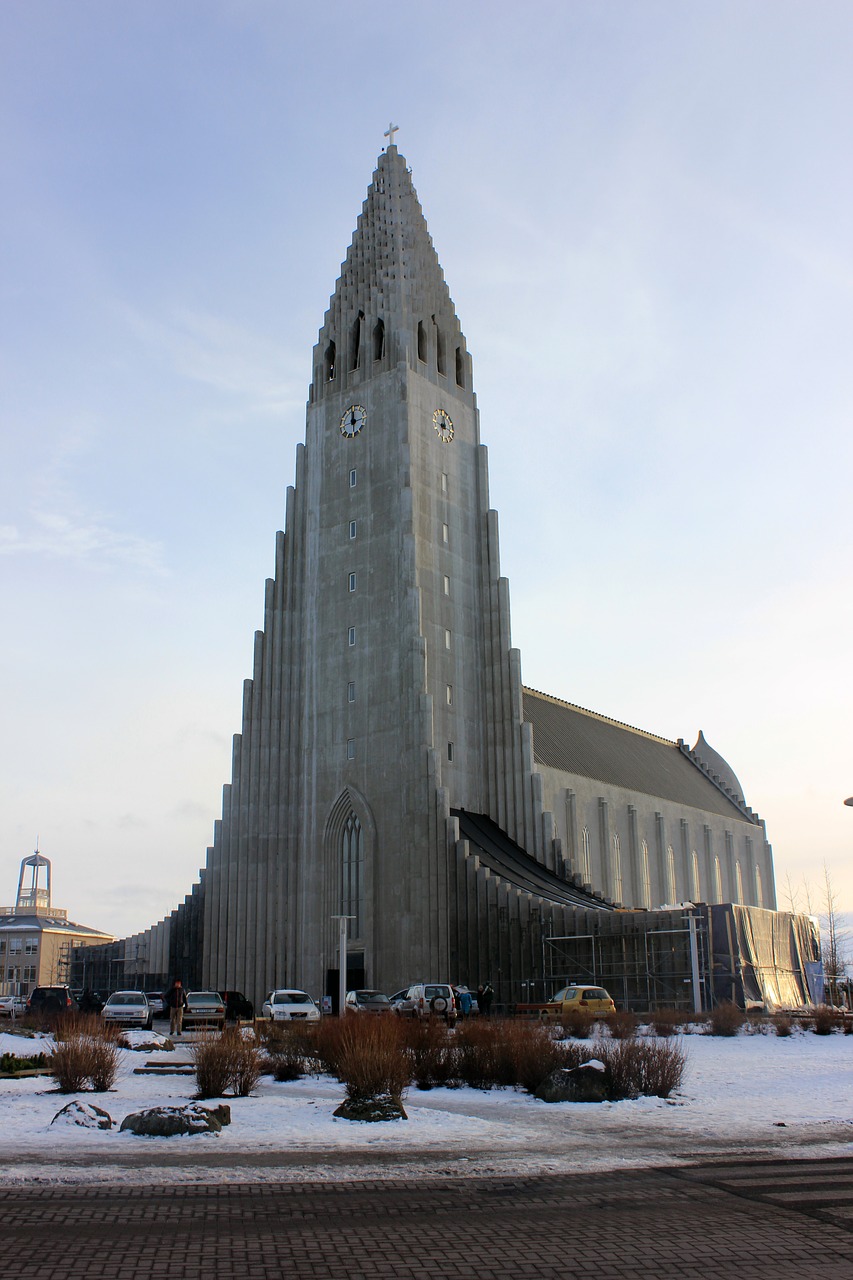 church iceland snow free photo