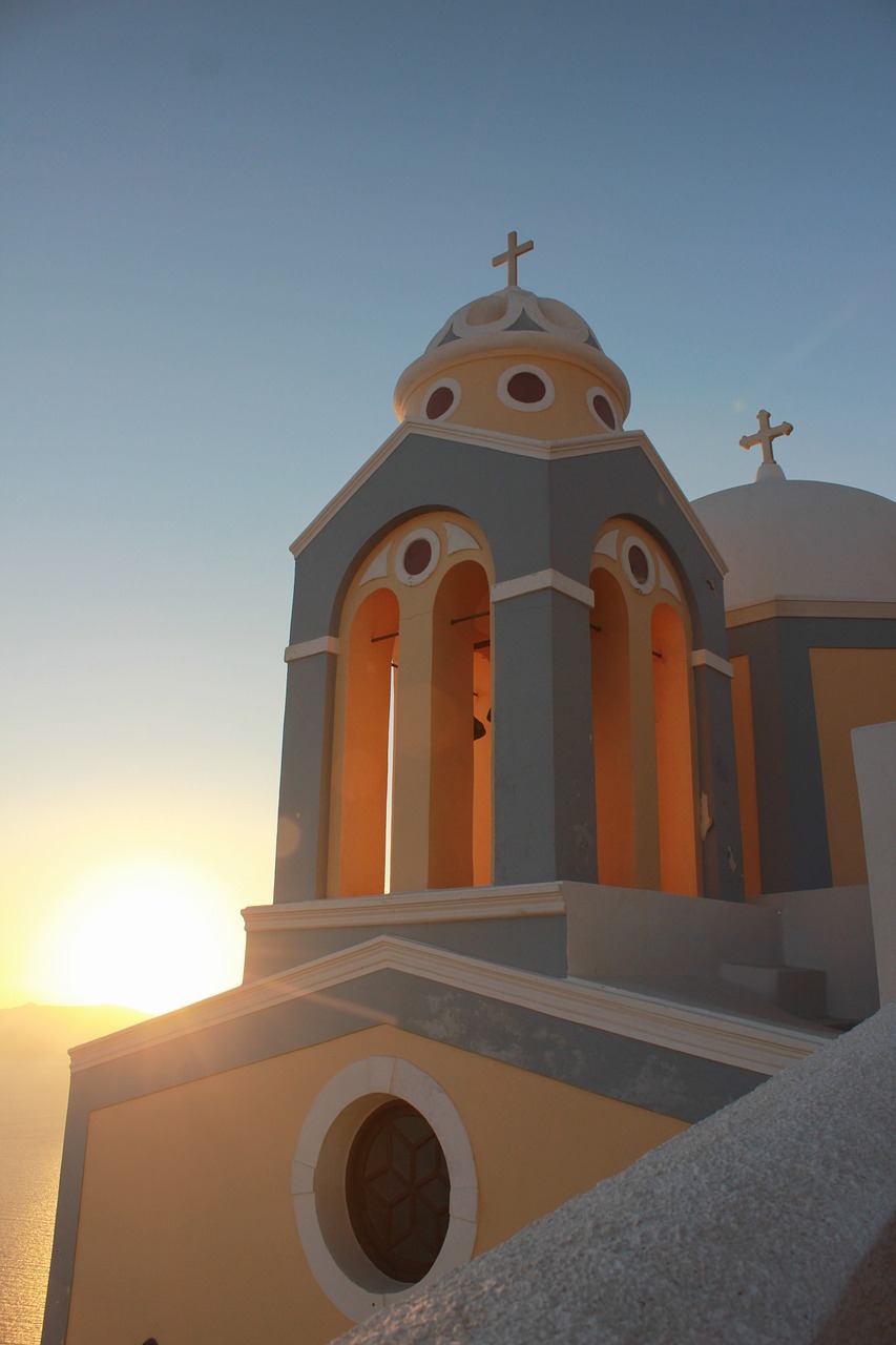 church sea greece free photo