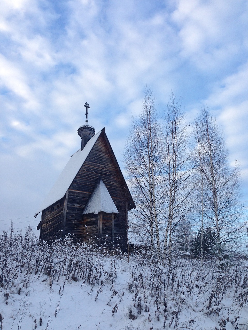 church chapel winter free photo