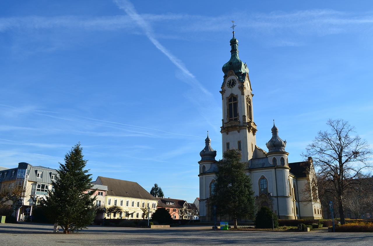 church hockenheim germany protestant free photo