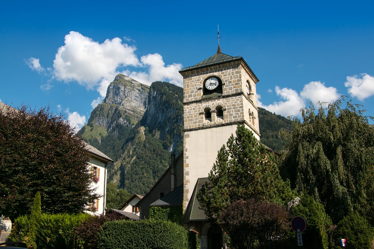 church samoens france free photo