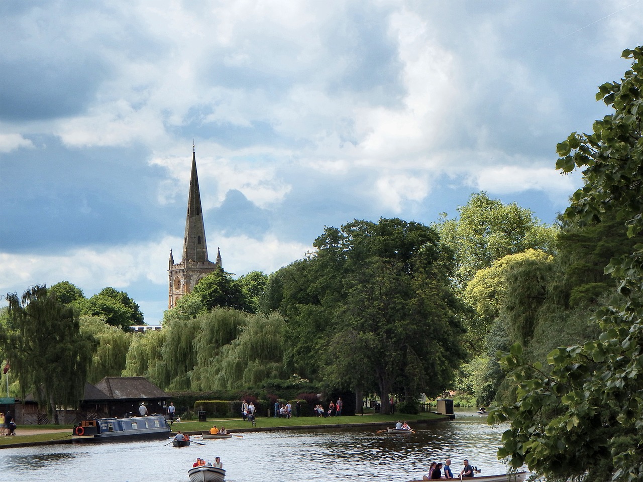 church barge canal free photo