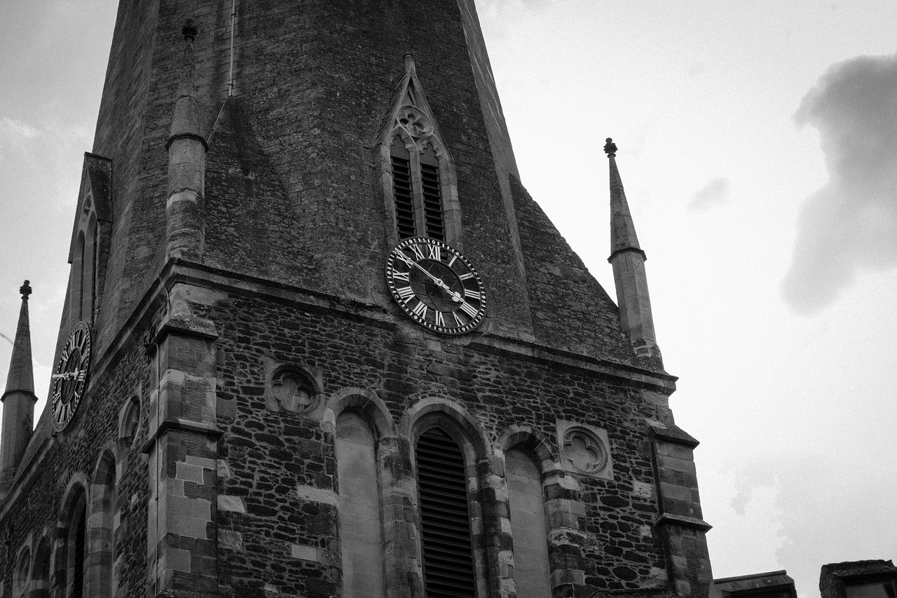 church ominous black and white free photo