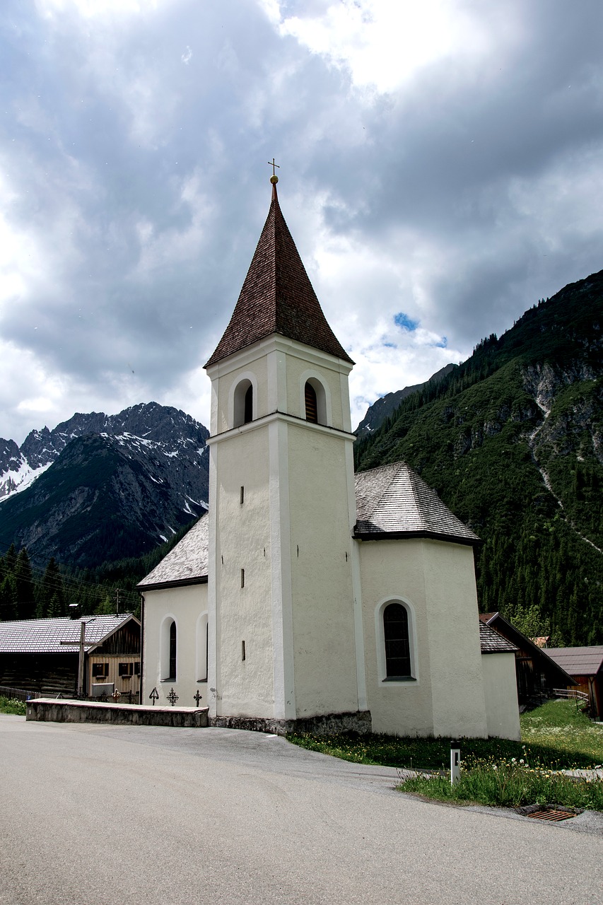 church cloudy austria free photo